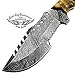 Ram Horn 9.5'' tracker Fixed Blade Custom Hand made Damascus Steel Hunting Knife 100% Prime Quality
