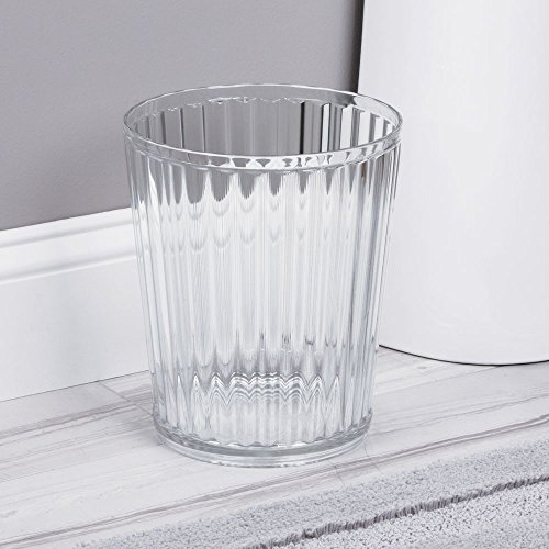 iDesign Alston Acrylic Waste Basket, Trash Can for Bathroom, Kitchen