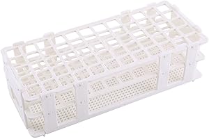 Plastic Test Tube Rack 60 Holes 20mm Test Tubes Holder Three Layers Detachable Laboratory Rack White