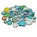 Bilipala Decorative Glass Gems Flat Bottom Fish Marbles For Vases Filler, Table Scatter, Aquarium Decorations, 1 Pound
