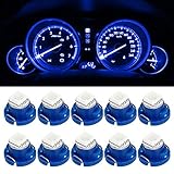 Partsam 10pcs Blue T4.7/T5 Neo Wedge A/C Climate Cluster LED Light Bulb 5050-SMD 12mm for 2001-2011 Dodge RAM 1500 2500 3500