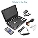 Pyle 9-Inch Portable DVD and CD Player - Built-in Rechargeable Battery, Dual Full Range Speaker, USB/SD, Headphone Jack, Remote Control w/ Cigarette Lighter Car Charger PDV905BK