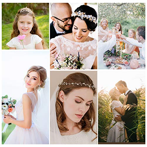 Nipoo Wedding Tiara - Rhinestone Crystal Princess Tiara for Women and Girls at Wedding, Birthday Party, Prom - Sliver