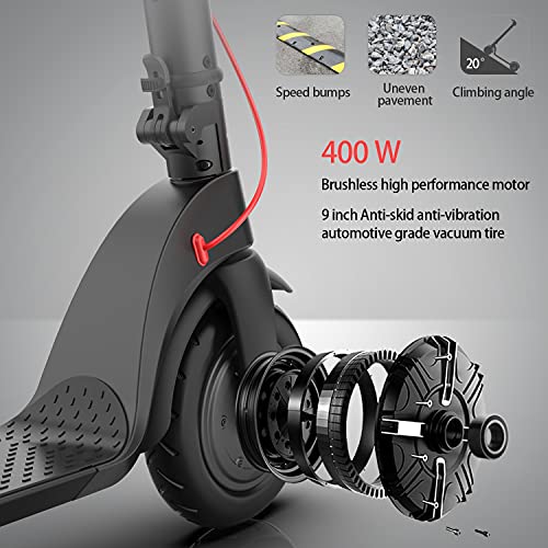Electric Scooter for Adults with Detachable Battery Powerful 400W