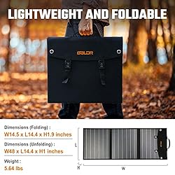Baldr 60W Portable Solar Panel, Foldable Charger