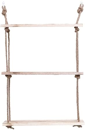 Amazon.de: Wandregal 3-Schichten Rustikales Natürliches Holzregal