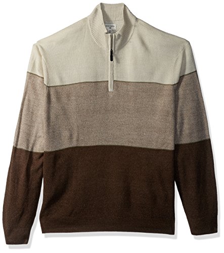 Dockers men s big and tall quarter zip soft acrylic color-block s…