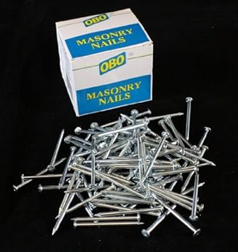 50mm X 3 5mm Obo Big Head Masonry Nails By Irwin Pack 100 Amazon Co Uk Diy Tools