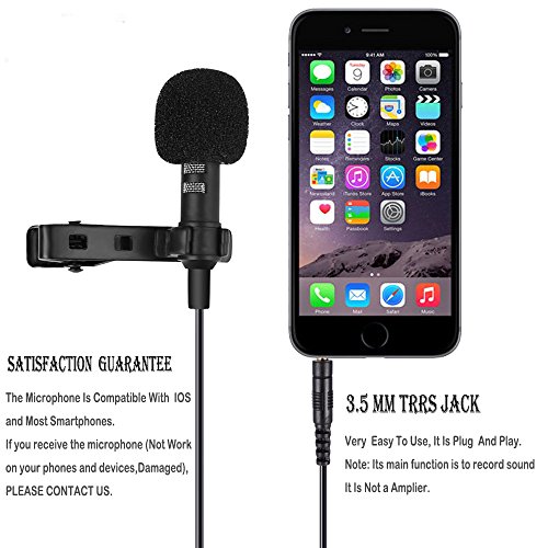 Professional-1-Best-Lavalier-Lapel-Microphone-Omnidirectional-Condenser-Mic-for-Apple-IPhone-Android-Windows-SmartphonesYoutubeInterviewStudioVideo-RecordingNoise-Cancelling-Mic