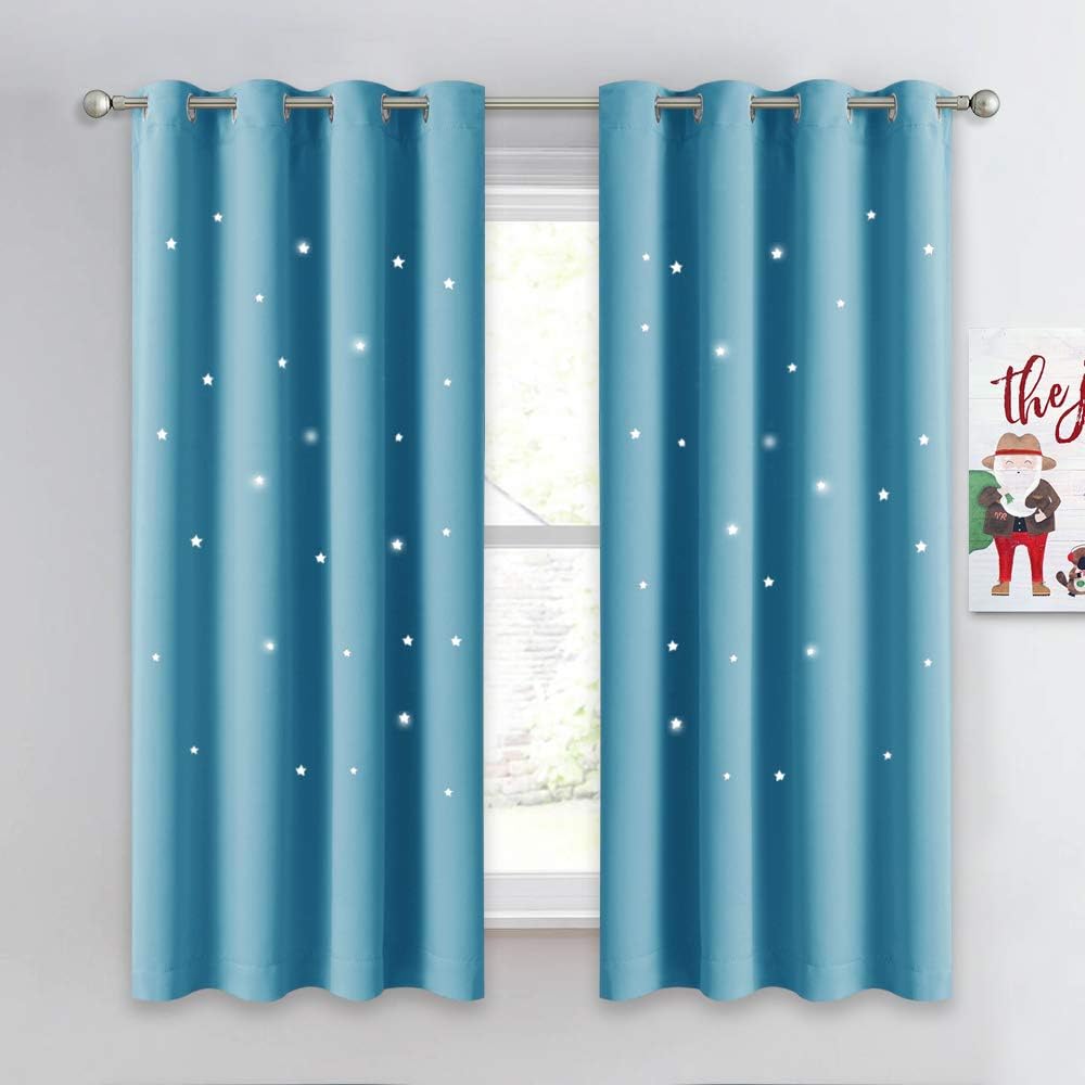 Amazon Com Nicetown Twinkle Star Curtains For Baby Kid Sky