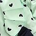 BINPAW Kids Long Sleeves Cute Heart Pattern T Shirt Tops with Bow Tie + Pants Set 2 Pieces Outfit Suit For Toddler Baby & Little Girls, Green, Age 18-24 Months = Tag 90