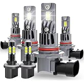 AUIMSOCO Replacement Bulbs for Nissan Titan 2004-2015, High Low Beam Bulbs, Fog Light, 6500K Cool White, Flicker-Free, 50000 Hours Lifespan, Plug and Play, 6 PCS