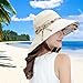 HINDAWI Sun Hats for Women Packable Wide Brim UV Protection Beach Hat,Beige