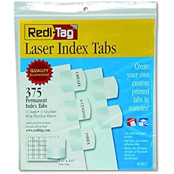 Printable Repositionable Tabs