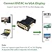 CableDeconn DVI VGA Adapter, Active DVI-D 24+1 to VGA Link Video Adapter Cable Converter for PC DVD Monitor HDTV (E0401)
