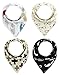 Baby Bandana Drool Bibs with Snaps, Organic Super Absorbent Cotton Drooling & Teething Bib Set of 4 by Matimati (Glasses & Feathers)