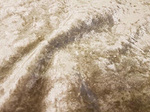 Luxury Velvet Velour Style Furnishing Upholstery Fabric Smooth Textile Soft Material for Craft (Gold)