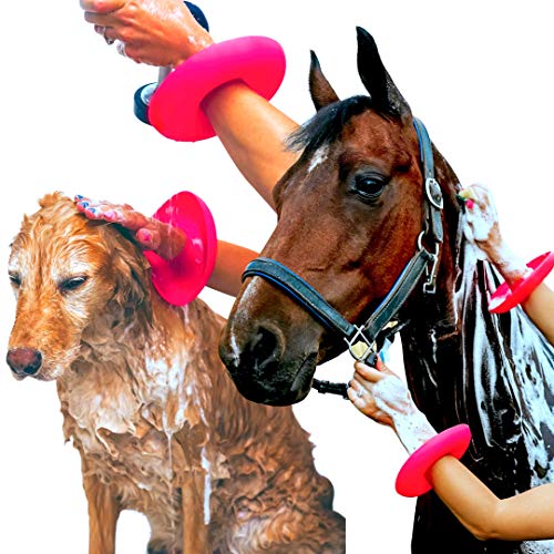 Drip Catcher Cuffs Prevent Soap & Water from Running Down Arms While Grooming w/Horse Shampoo