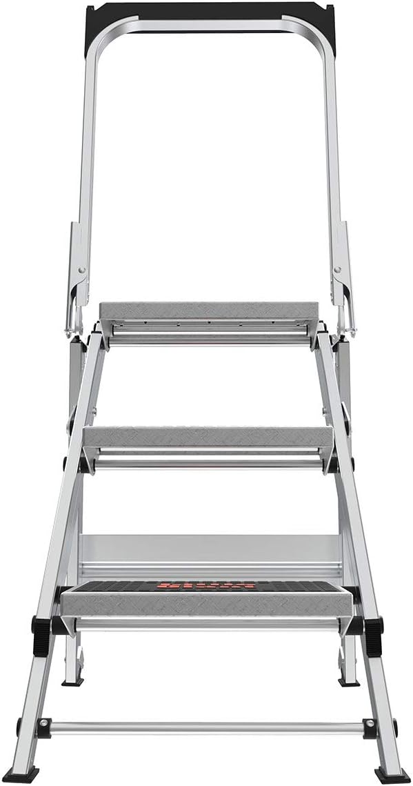Little Giant Ladders, Safety Step, 3-Step, 3 Foot, Step Stool, Aluminum, Type 1A, 300 lbs Weight Rating, (10310BA): Home Improvement