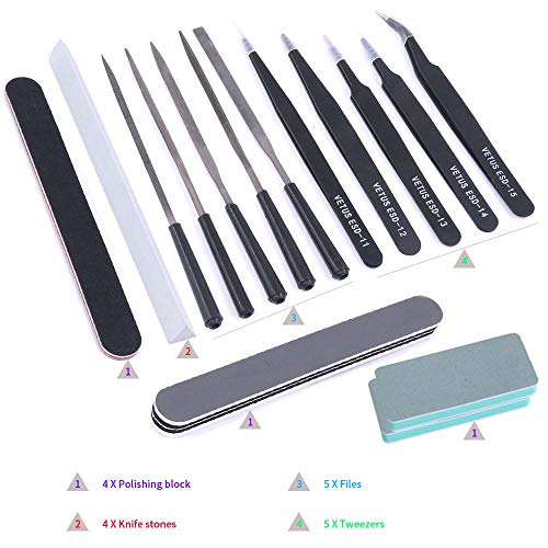 Swpeet 87Pcs Gundam Modeler Basic Tools, Gundam Model Tools Kit Perfect for Model Kit Building Beginner Hobby Model Assemble Building with Duty Plastic Container - Image 4