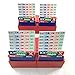 Jannersten Bid Buddy (Red) - Set of 4 Bridge Bidding Boxes with Cards + 200 Contract Bridge Score Sheets