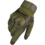 WELOVEHOME Tactical Gloves Men, Touch Screen Full Finger Army Military Gloves Rubber Hard Knuckle for Motorbike Climbing Hiki