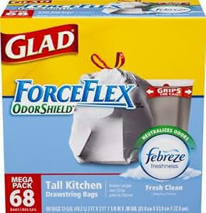 Amazon.com: Glad ForceFlex OdorShield Tall Kitchen ...