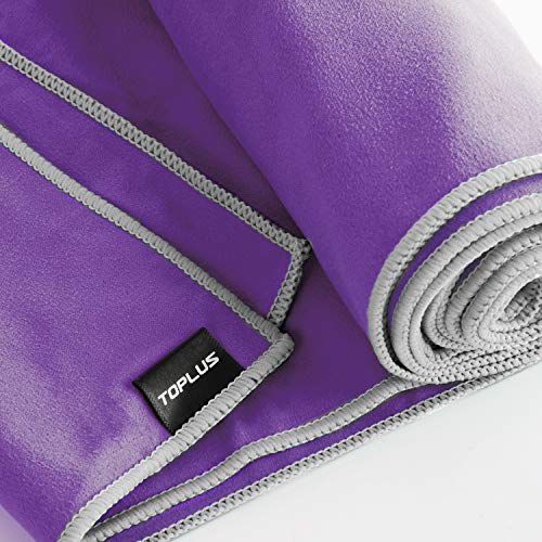 image for TOPLUS Yoga Towel, Sweat Absorbent Non-Slip Hot Yoga Towel + Hand Towe