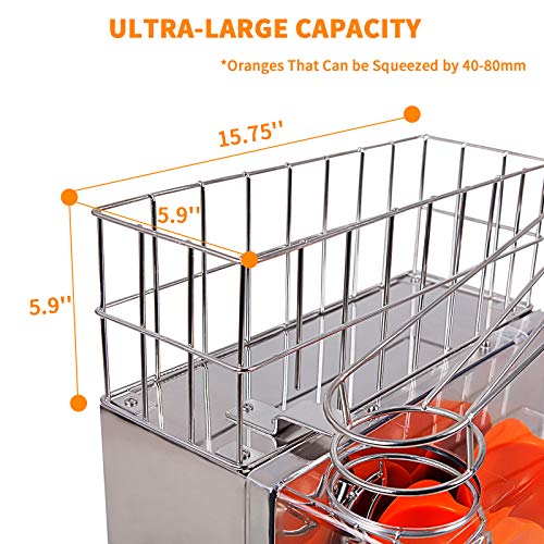 Nurxiovo Commercial Orange Juicer Machine 110V/120V Automatic Citrus