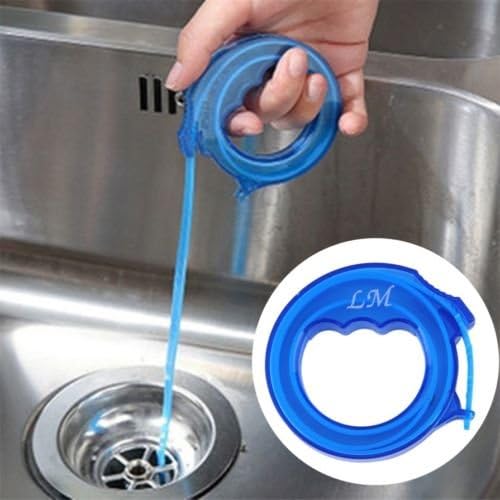 Alicenter(TM) Drain Sink Cleaner Bathroom Unclog Sink Tub Toilet Snake Brush Hair Removal A