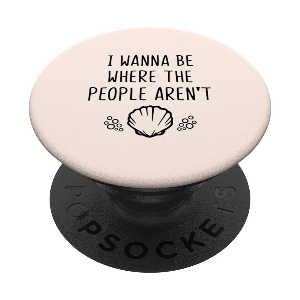 I Wanna Be Where The People Aren't Funny Anti Social Mermaid PopSockets Swappable PopGrip