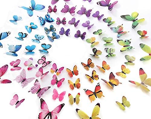 Eoorau 60pcs Butterfly Wall Decals For Wall 3d Butterflies Wall