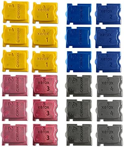Xerox ColorQube 8870 8880 Ink Replaces 108R00950 108R00951 108R00952 108R00953 by Professor Color (24 OEM Inks), Bypass Key Included for use in North American Printers
