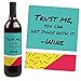 90's Throwback - 1990s Wine Party Decorations for Women and Men - Bottle Label Stickers - Set of 4
