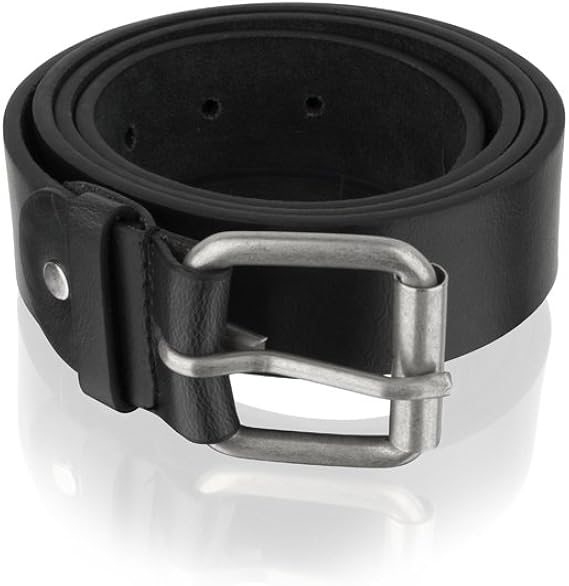 mens black leather belts uk