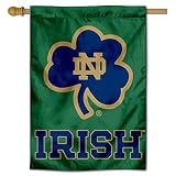 College Flags & Banners Co. Notre Dame Shamrock 28" x 40" Two Sided House Flag