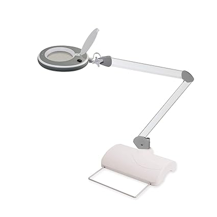 Lumeno 821x Led Lampada D Ingrandimento Lampada Da Lavoro O Cosmetica Luminosità Regolabili E Lente Di Vetro Ideale Aiuto Alla Lettura 5 Con