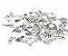 100g Mixed Charms Pendants Assorted DIY Antique Bronze Charms Pendant for Crafting Bracelet Necklace Jewelry Findings Jewelry Making Accessory (Silver)