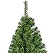 Goplus 7.5ft Artificial Christmas Tree, Premium Unlit Hinged Spruce Full Tree with 1346 Branch Tips, Metal Stand, Hinged Structure, Easy Assembly Festival Celebration Xmas Tree for Home, Office, Party