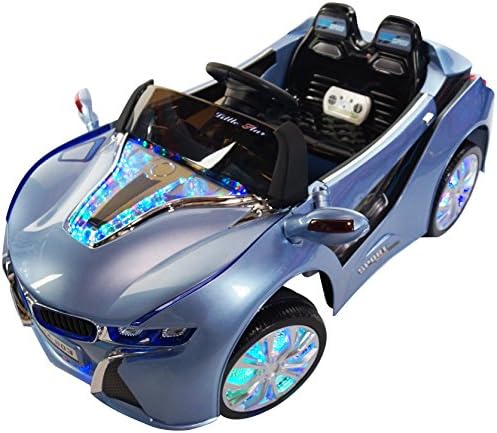 BMW I8 Style Premium Ride On Electric Toy Car For Kids - 12V Battery Powered - LED Lights - MP3 - RC Parental Remote Controller - Suitable For Boys &amp; Girls - Real Paint - Blue