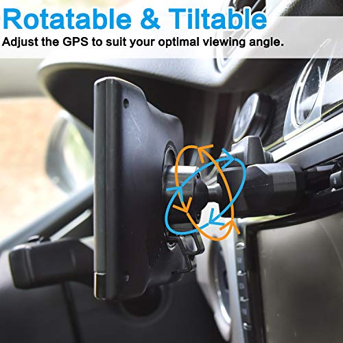 Mini GPS CD Player Car Mount with Rotatable and Tiltable Ball Joint for 3.5-7 inch Garmin Nuvi Dezl Drive Drivesmart Zumo Driveassist DriveLuxe StreetPilot RV Portable Navigator by 1Zero - Thumbnail 2