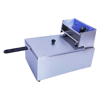 OnlineWorld Commercial Professional Stainless Steel Single Electric Fryer (Single) with Capacity