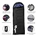 egoz Easy to Carry Blue Warm Adult Sleeping Bag Outdoor Sports Camping Hiking with Carry Bag (Black)
