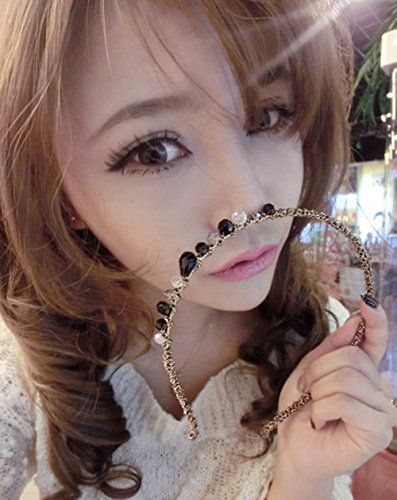 Casualfashion 6Pcs Sparkly Girls Women Rhinestone Headbands Beaded Crystal Hair Band