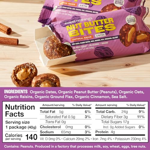 SWEET NOTHINGS OATMEAL RAISIN NUT BUTTER BITES