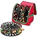 Premium Christmas Light Storage Bag – Heavy Duty Tear Proof 600D/Inside PVC Material with Reinforced Handles - With 3 Reels Stores up to 375 Ft of Mini Christmas Tree Lights Bulbs & Extension Cords