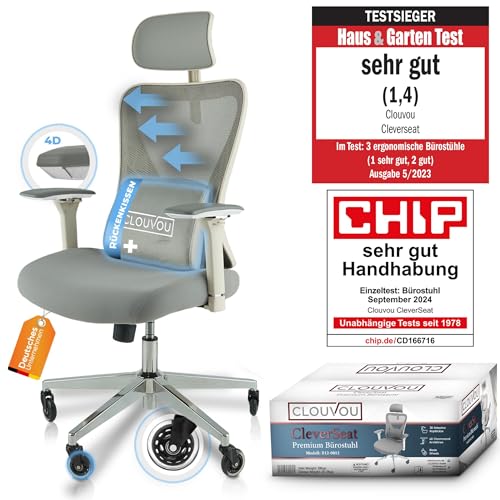 CLOUVOU CleverSeat Bürostuhl Ergonomisch [TESTSIEGER]