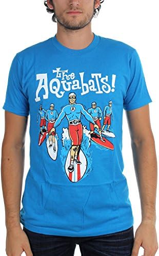 Aquabats - Mens Surfer T-Shirt, Size: Large, Color: Aqua