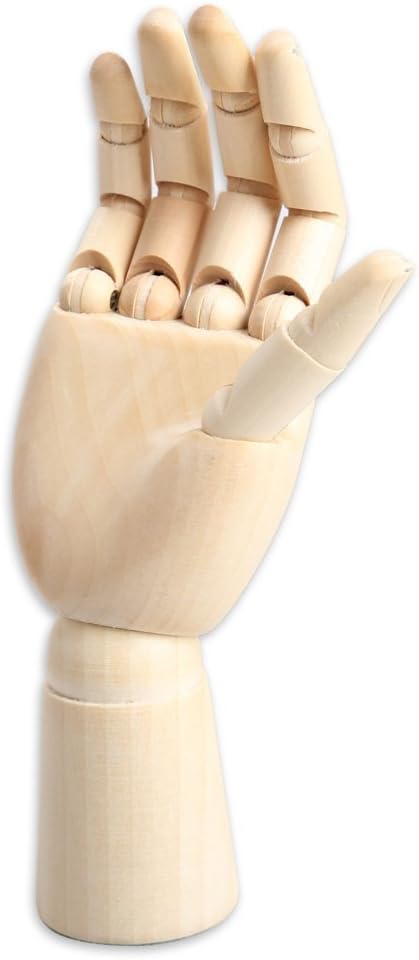 Yookat Wood Art Mannequin Hand Model - Perfect for Drawing, Sketch, etc.(Female Hand)