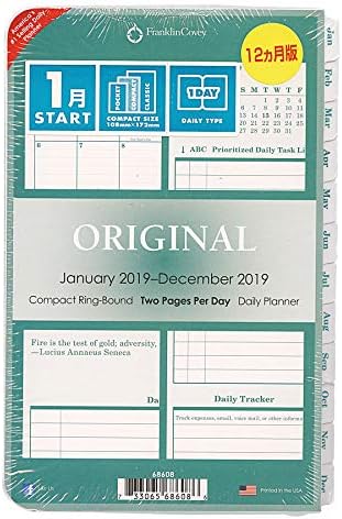 Compact Original Daily Ring-Bound Planner - Jan 2019 - Dec 2019